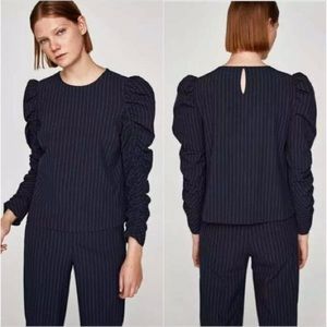 Zara NWT woman Pinstripe Blouse